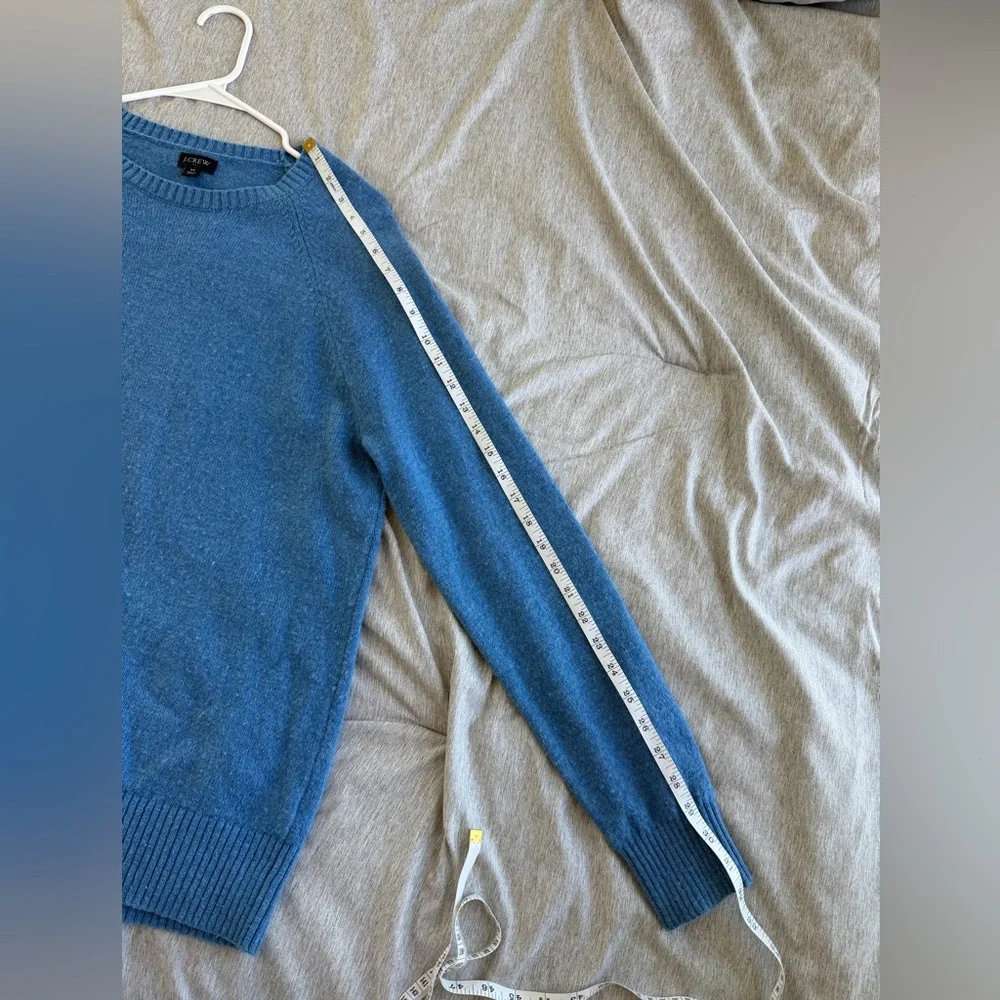 J. Crew Men’s Crewneck Sweater in Super-Soft Lambswool Blend Neptune Blue Medium